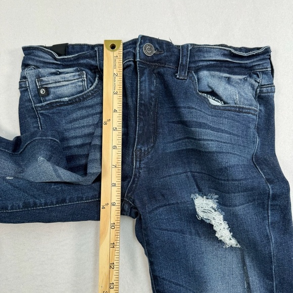 Kancan Skinny Stretch Jeans Womens Size 28 Mid Rise Dark Wash - Picture 11 of 14